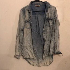 Dye wash jean top